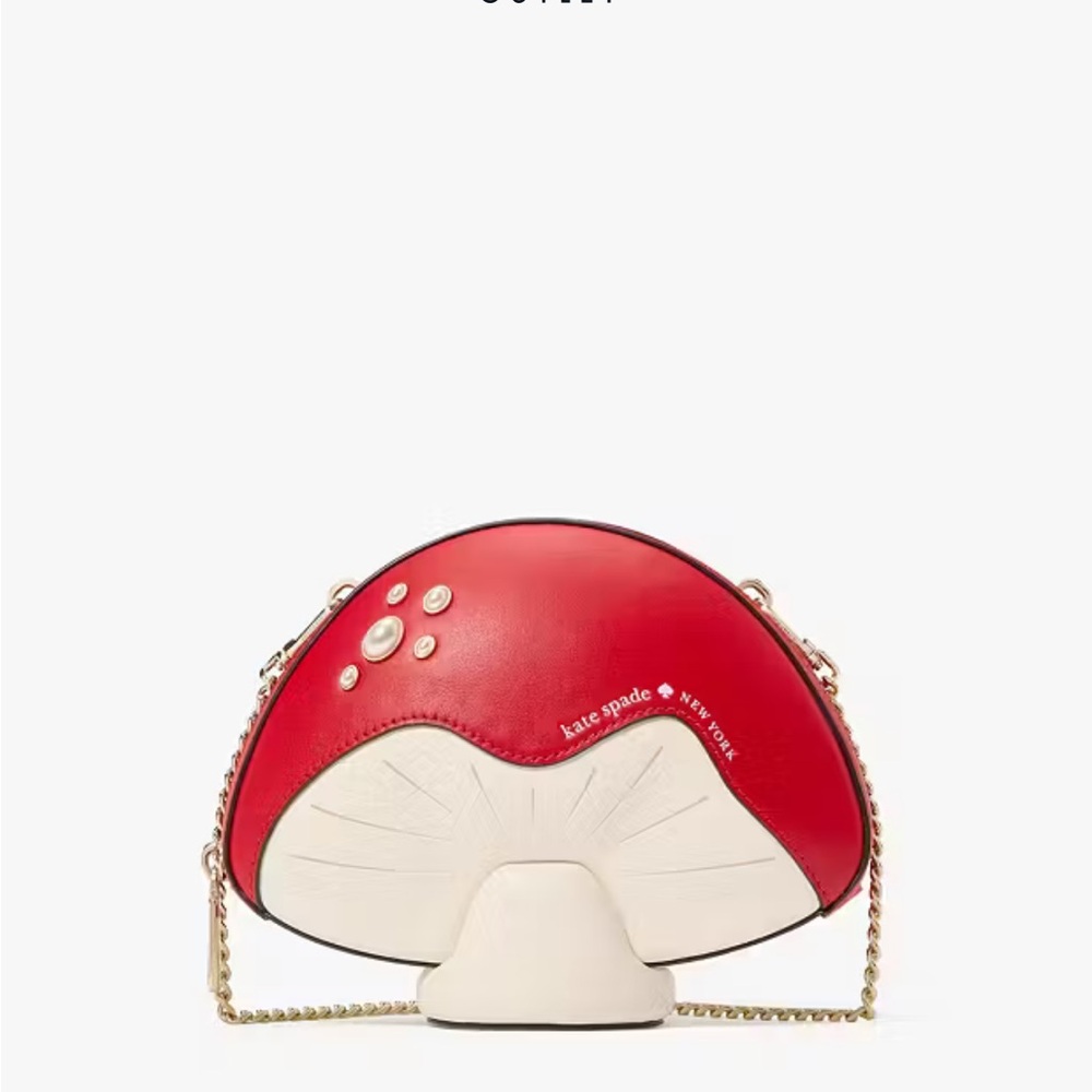Kate Spade Red and White Mushroom Crossbody NWT